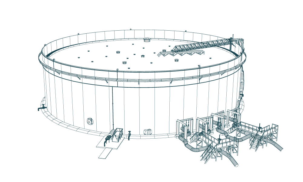 Crude storage tank terminals, marine export interconnect engineering.